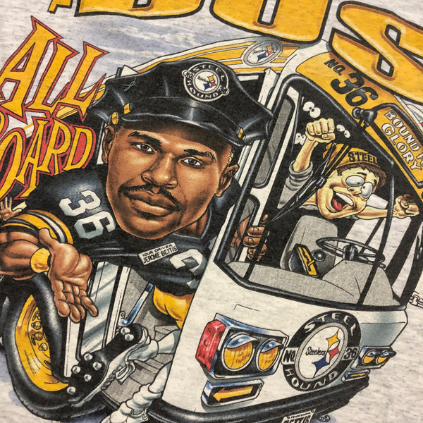 Vintage 1997 Pittsburgh Steelers Jerome Bettis Caricature Shirt | Beyond 94