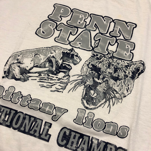 1986 Penn State Nittany Lions National Champions Single Stitch Shirt Size X-Large