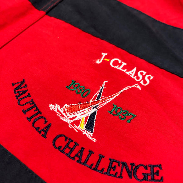 Vintage 90s Nautica J Class Jacket W/ Foldable Hood Size X-Large