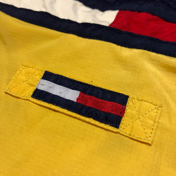 Vintage 90s Tommy Hilfiger Neck Flag Windbreaker Jacket Size XX-Large