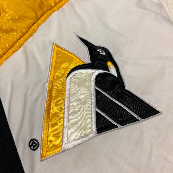 Vintage 90s Penguins Pro Player Script Parka Size Medium
