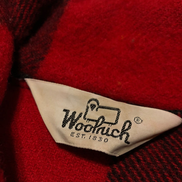 Vintage 70s Woolrich Red Buffalo Plaid Jacket Size Large