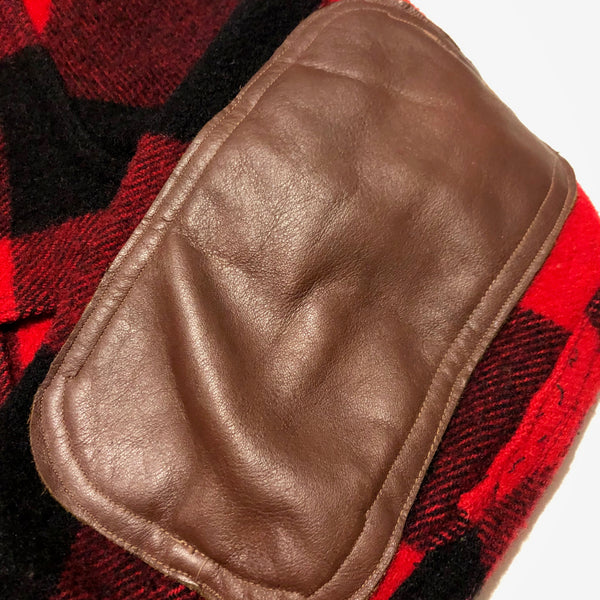 Vintage 70s Woolrich Red Buffalo Plaid Jacket Size Large