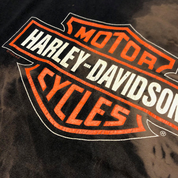 1997 Harley Davidson 1/1 Bleach Dyed Single Stitch Shirt Size X-Large