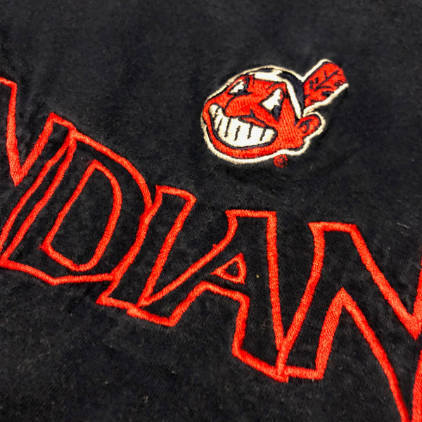 Vintage 90s Cleveland Indians Chief Wahoo Single Stitch Shirt Size Large