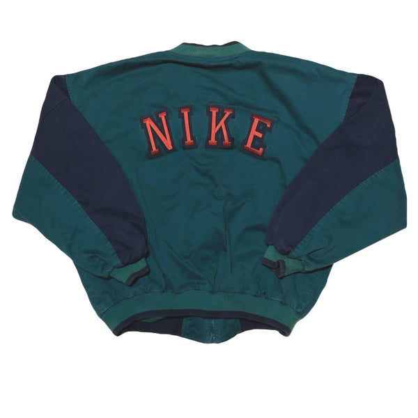 Vintage 90s Nike Spellout Varsity Bomber Jacket | Beyond 94