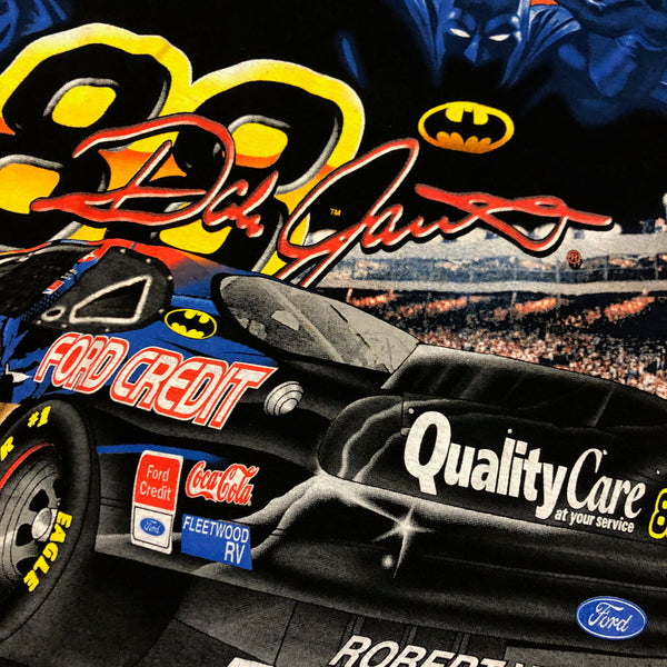 1998 DS Dale Jarrett DC Comics Batman All Over Print Nascar Shirt Size Large