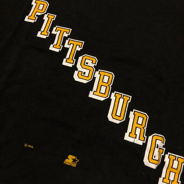Vintage 90s Pittsburgh Penguins Mario Lemieux Single Stitch Shirt Size Large