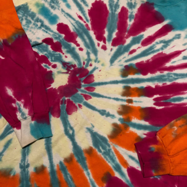 Vintage 80s Tie Dye L/s Single Stitch Shirt Size X-Large