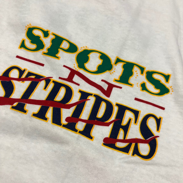 Vintage 90s DS Christian Jesus Spots N Stripes Single Stitch Shirt Size Large