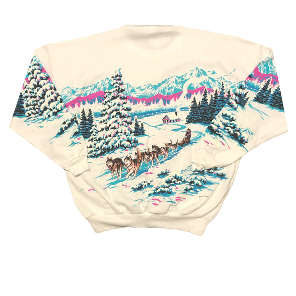 Vintage 90s DSWT Lake Placid Wolves Puff Print Sweatshirt | Beyond 94