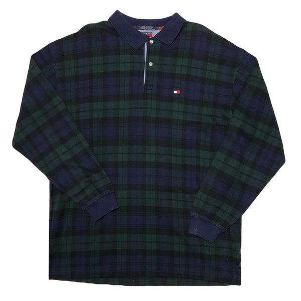 Vintage 90s Tommy Hilfiger Plaid Polo L/s Shirt | Beyond 94
