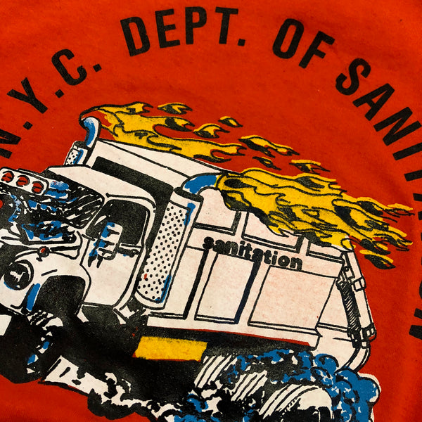 Vintage 80s NYC Dept. Of Sanitation 50/50 Single Stitch Shirt Size X-Large