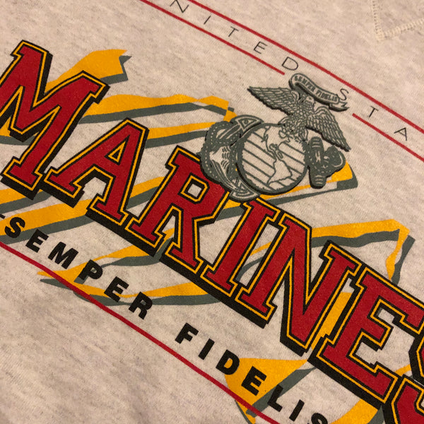 Vintage 90s Marines Made In USA Sweatshirt Size X-Large