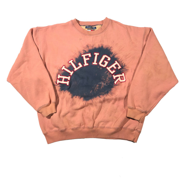 Vintage 90s Tommy Hilfiger Arg Logo 1/1 Bleach Dyed Sweatshirt | Beyond 94