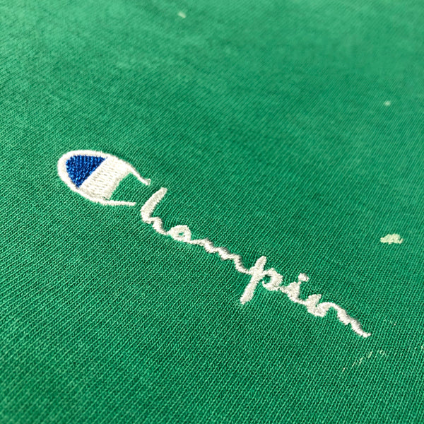 Vintage 90s Champion Embroidered Spellout Distressed Sweatshirt Size X-Large