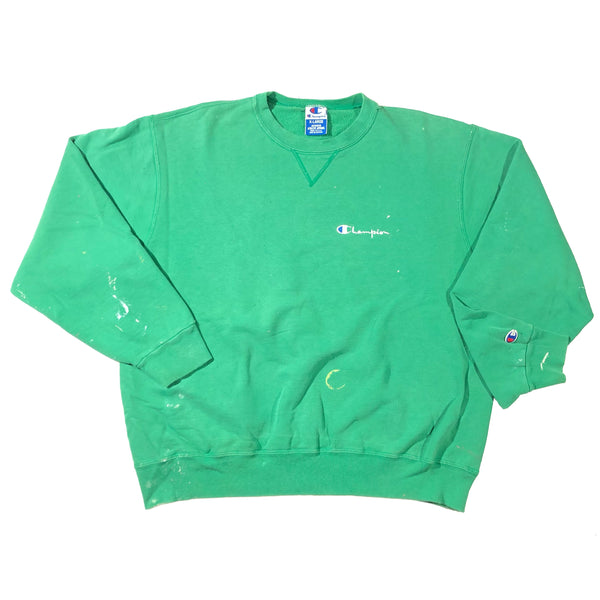 Vintage 90s Champion Embroidered Spellout Distressed Sweatshirt | Beyond 94