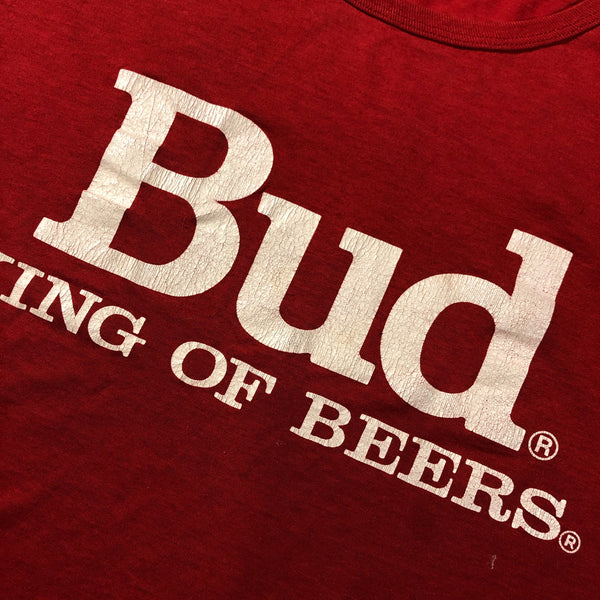Vintage 80s Budweiser King Of Beers Tank Top Shirt Size Medium