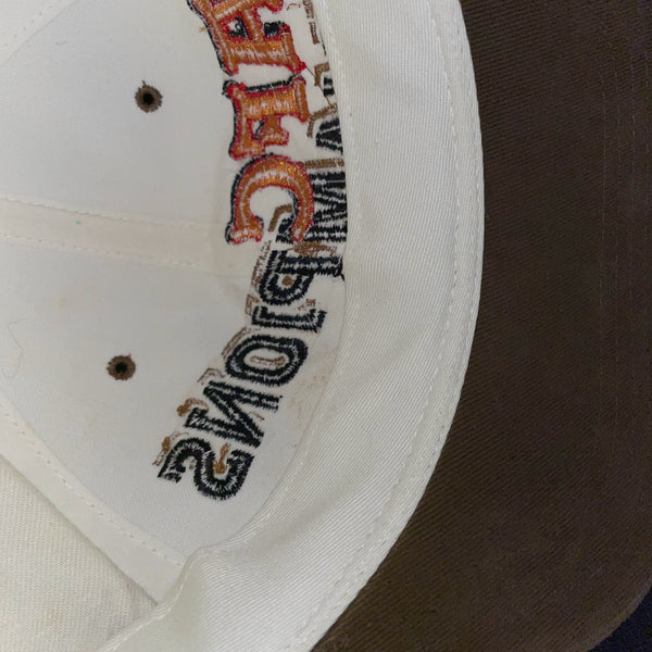 Vintage 90s DS Pittsburgh Steelers AFC Champions 2 Tone Embroidered Snapback Hat