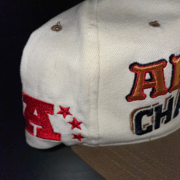 Vintage 90s DS Pittsburgh Steelers AFC Champions 2 Tone Embroidered Snapback Hat