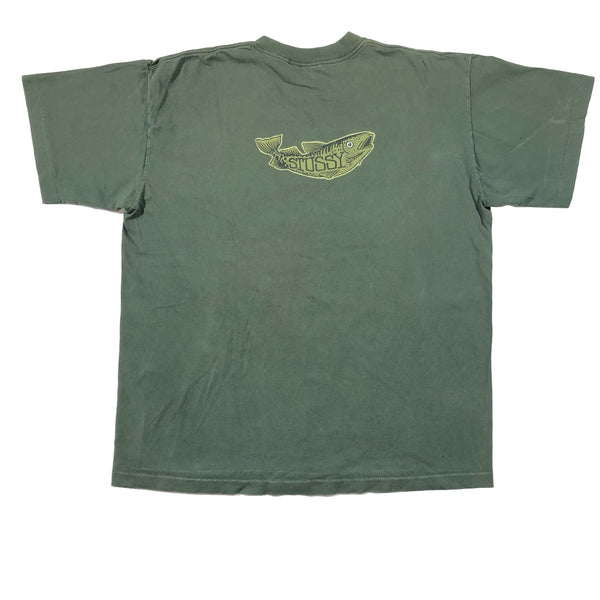 Vintage 90s OG Stussy Don't Take The Bait Fish Single Stitch Shirt | Beyond 94