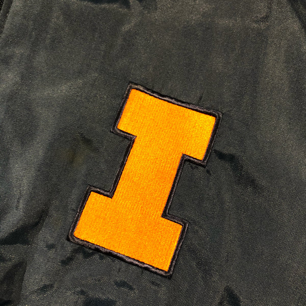 Vintage 80s University Of Illinois Bomber Jacket Size Large