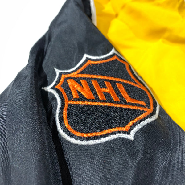 Vintage 90s Pittsburgh Penguins Sleeve Spell Out Starter Windbreaker Jacket Size Large