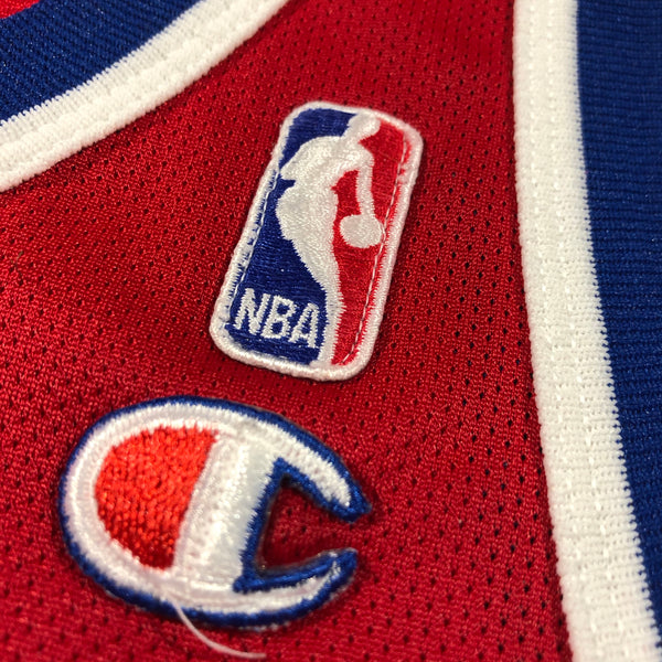 Vintage 90s Detroit Pistons Grant Hill Champion Jersey Size Medium