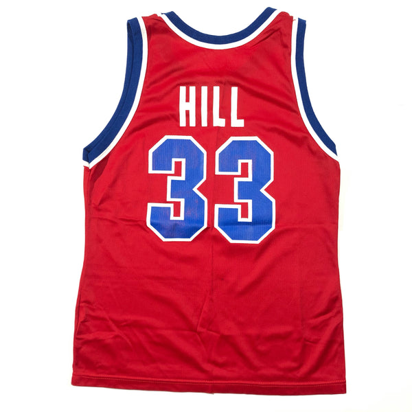 Vintage 90s Detroit Pistons Grant Hill Champion Jersey Size Medium