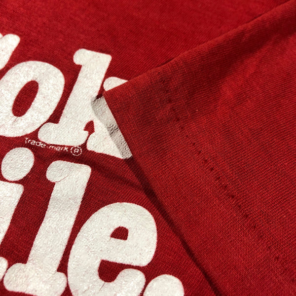 Vintage 70s Have A Coke & A Smile Square Tag 50/50 Blend Single Stitch Shirt Size Medium