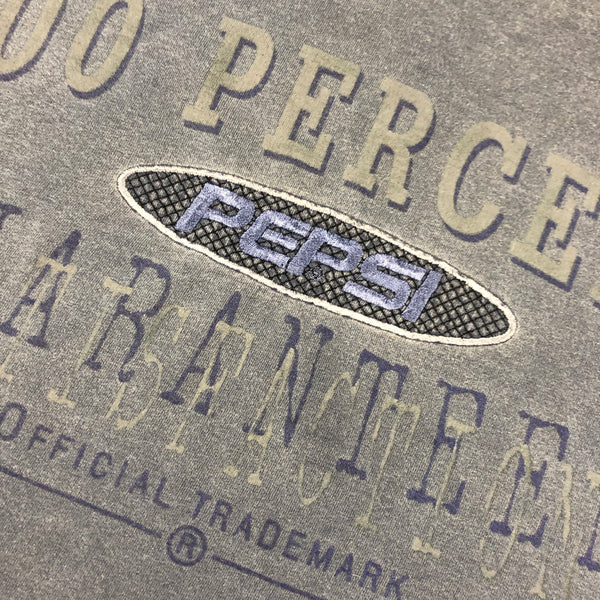 Vintage 90s Pepsi 100 Percent Guaranteed Single Stitch Shirt Size X-Large