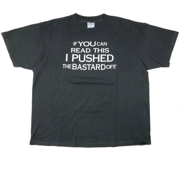 Vintage 90s I Pushed The Bastard Off Biker Shirt | Beyond 94