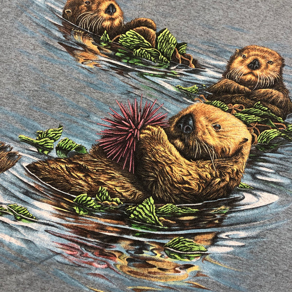 Vintage 90s Sea Otters Habitat Single Stitch Shirt Size Large