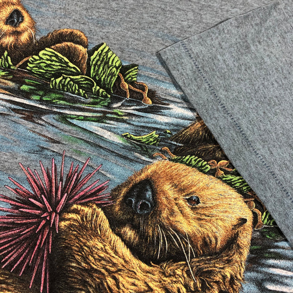 Vintage 90s Sea Otters Habitat Single Stitch Shirt Size Large