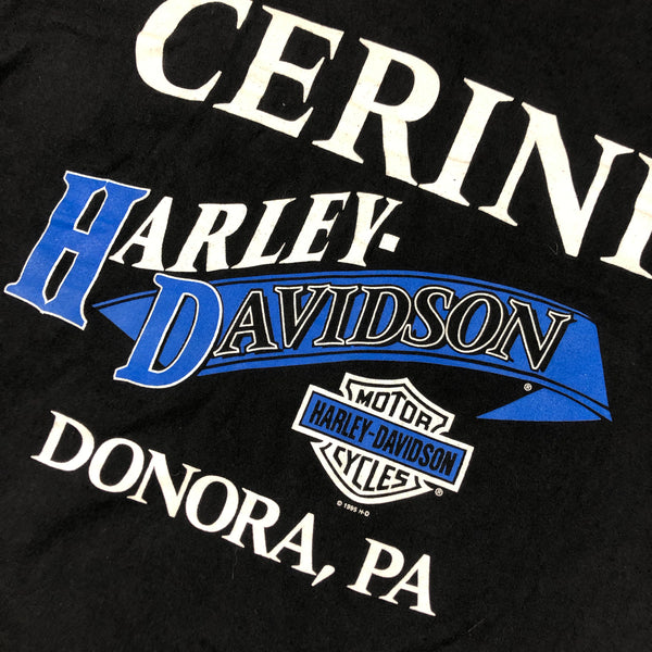 1995 Harley Davidson David Uhl Artist Single Stitch Shirt Size X-Large