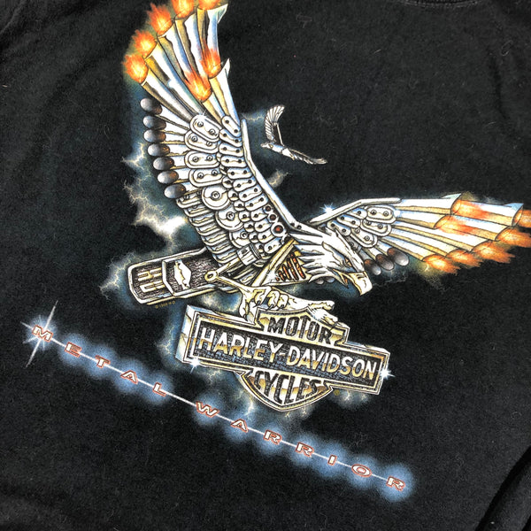 1998 Harley Davidson Metal Warrior Ls Shirt Size X-Large