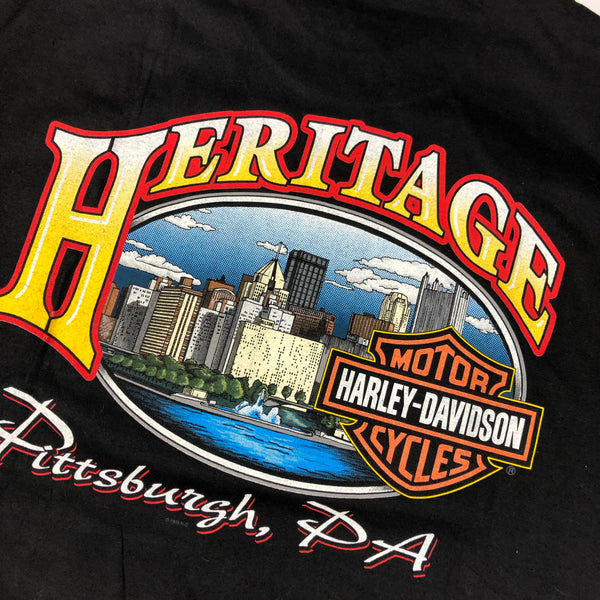 1998 DS Harley Davidson Riding Wolf Shirt Size X-Large