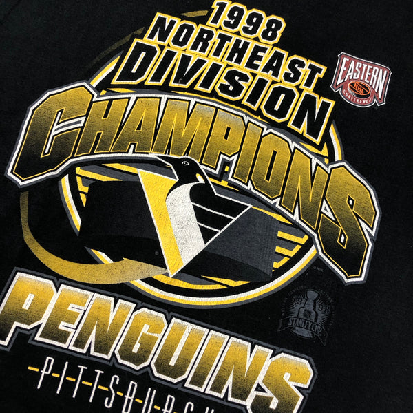 Vintage 1998 Pittsburgh Penguins Northeast Division Champions Starter Shirt | Beyond 94