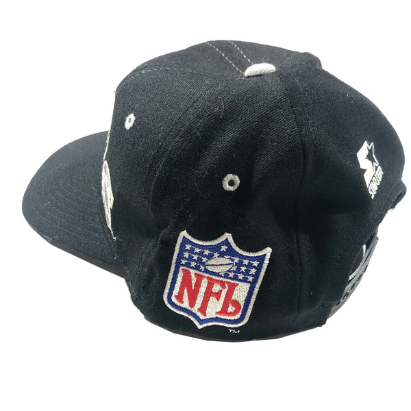 Vintage 90s Los Angeles Raiders Starter Tri Power Snapback Hat | Beyond 94