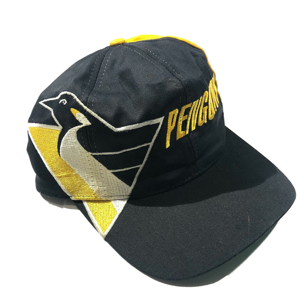 Vintage 90s Pittsburgh Penguins Big Logo Snapback Hat | Beyond 94