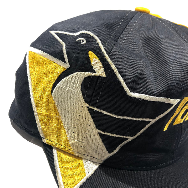 Vintage 90s Pittsburgh Penguins Big Logo Snapback Hat OS