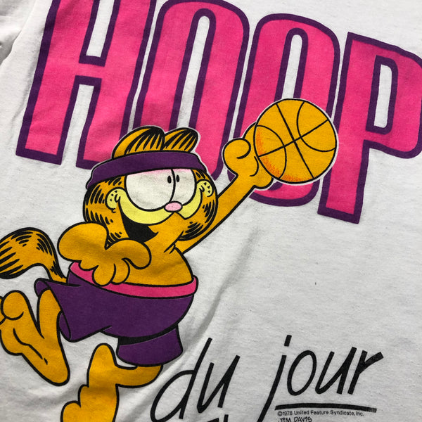 Vintage 1978 Garfield Hoop Du Jour Single Stitch 50/50 Shirt | Beyond 94