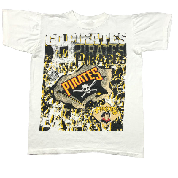 Vintage 90s Go Pirates Mega Print Single Stitch Shirt | Beyond 94