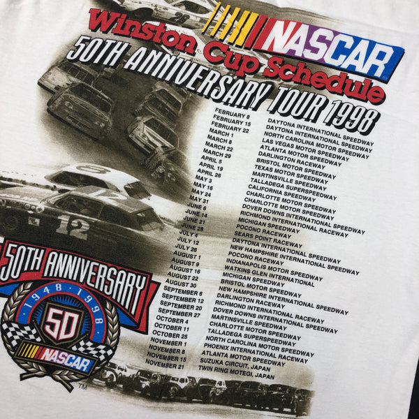 1998 Nascar 50th Year Anniversary Tour Single Stitch Shirt Size Large