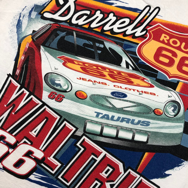 Vintage 90s Darrell Waltrip Route 66 Nascar Racing Shirt Size Large