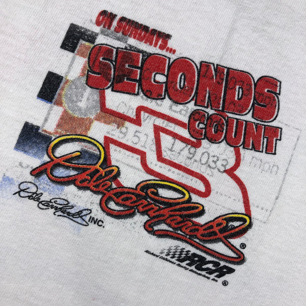 Vintage 90s Dale Earnhardt Seconds Count Nascar Racing Shirt Size Large