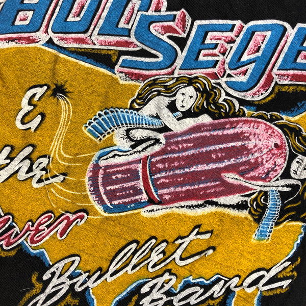 Vintage 80s Bob Seger & The Silver Bullet Band The Distance Tour Raglan Shirt Size Medium