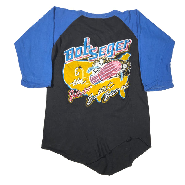 Vintage 80s Bob Seger & The Silver Bullet Band The Distance Tour Raglan Shirt | Beyond 94