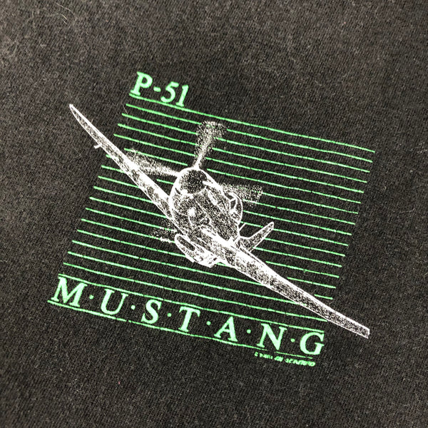1989 P-51 Mustang Plane Single Stitch Shirt Size Large