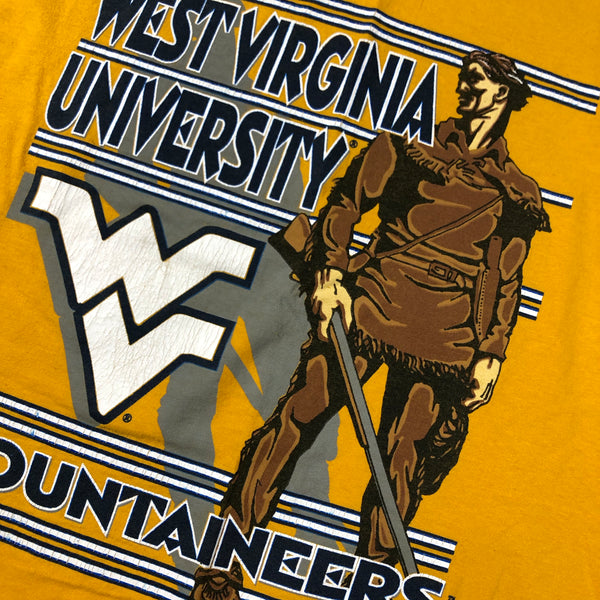 Vintage 90s West Virginia University Mascot Shirt Size Large